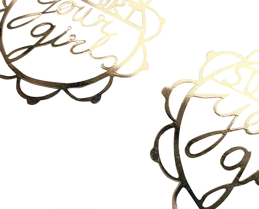 Support Your Girls Earrings- Gold