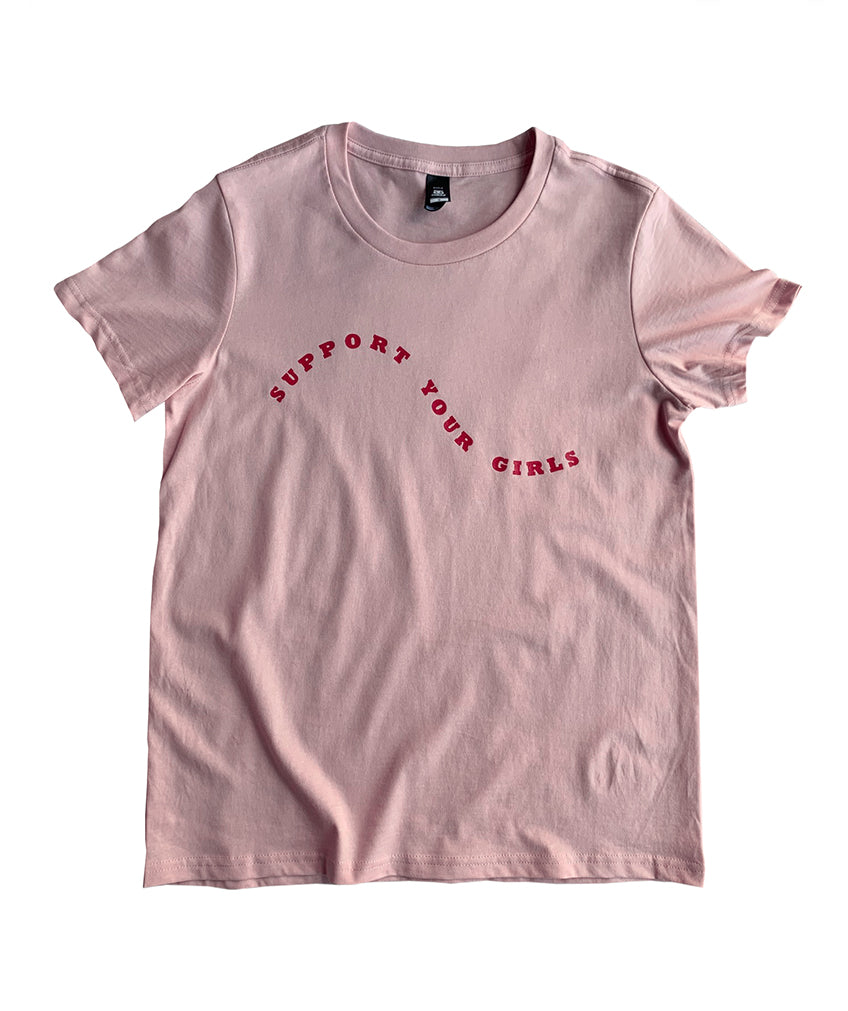 Curve Tee- Blush/Red