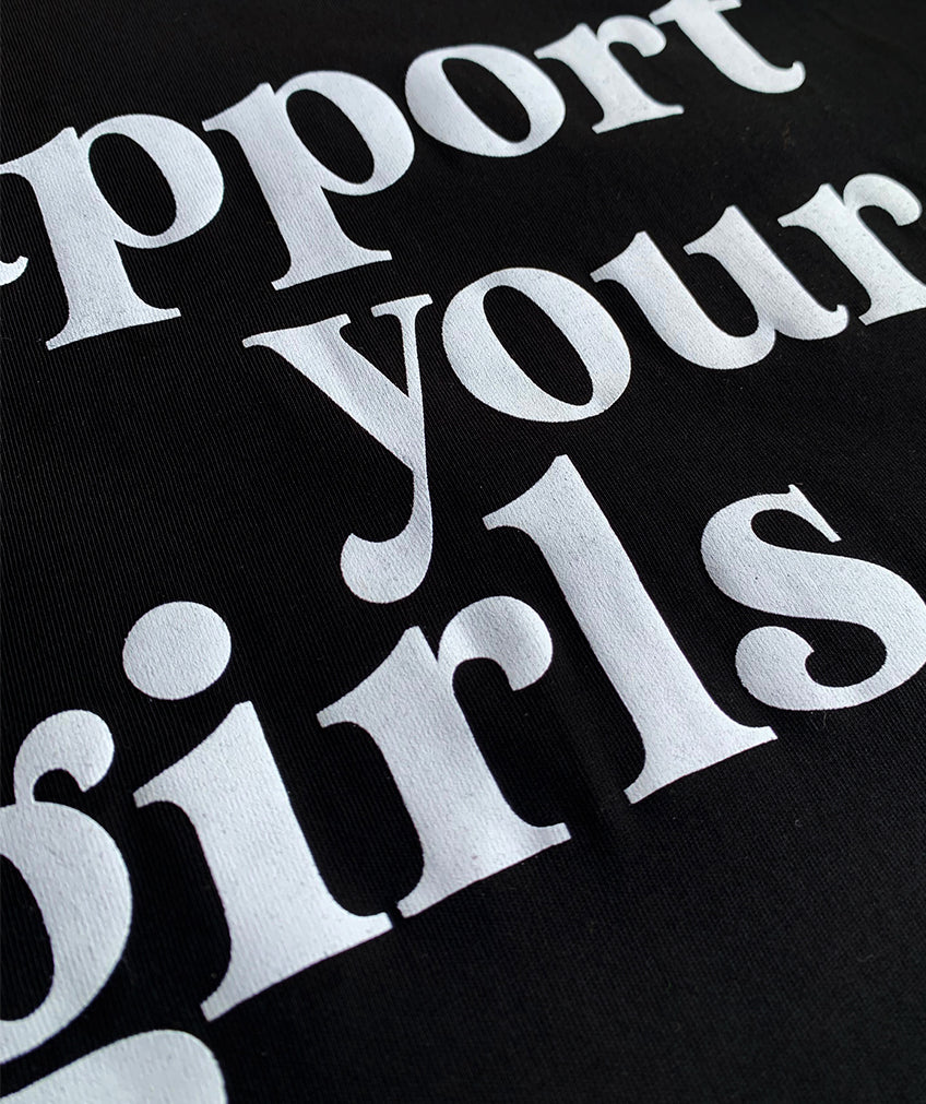 Unisex slogan tee- Black/White