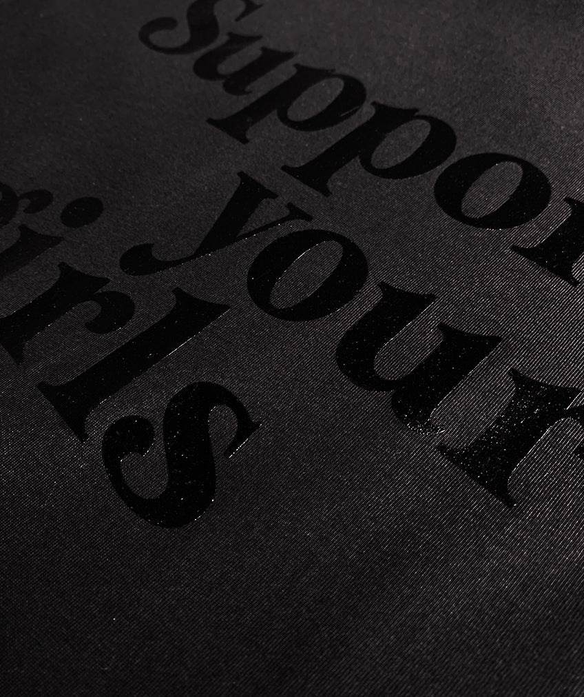 Unisex slogan tee- Coal/Black