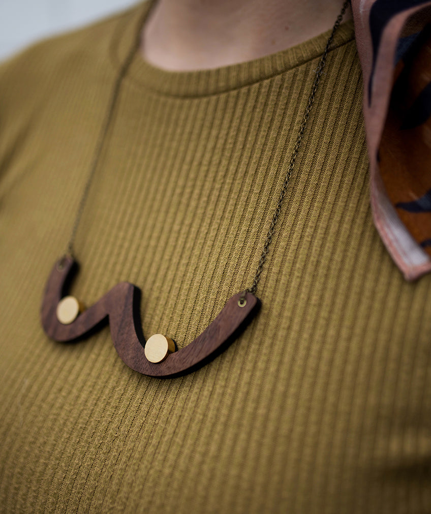 Brass Boobies Necklace